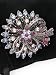 L. Danzic Swarovski Crystal Bouquet Bow Pin Brooch Pendant Amethyst, Rose, Lavender