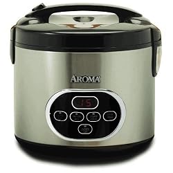 Aroma ARC-930SB 20-Cup (Cooked) Sensor Logic Rice Cooker and Food Steamer