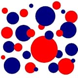 Set of 130 Red and Navy Polka Dots Circles Wall Decor Graphic Vinyl Lettering Mural Decal Stickers Kit Peel and Stick Appliques Set of 130 Red and Navy Polka Dots Circles Wall Decor Graphic Vinyl Lettering Mural Decal Stickers Kit Peel and Stick Appliques