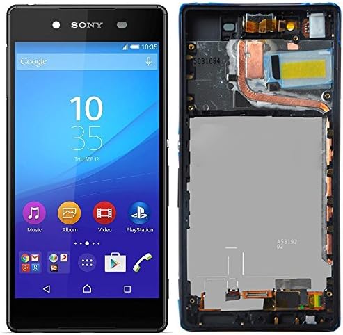 For Sony Xperia Z3 Plus LCD Screen Replacement+Frame Black,For Sony Health(TM)LCD Display Touch Digitizer Screen Replacement Assembly for Sony Z4 E6533 E6603 E6553 and Z3 L55T Z3 Plus 5.2''inch