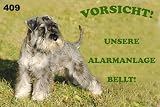Metall - Warnschild Zwergschnauzer, Schnauzer
