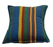 16 x 16 Handwoven Summer Skies Striped Hammock Square Cotton Pillow
