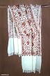Pashmina shawl, 'Sparkling White Paisley'