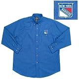 New York Rangers NHL Matrix Button Down Shirt (Blue)