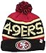 NFL San Francisco 49ers 47 Calgary Cuff Knit Beanie with Pom, Red, One Size