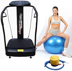 Upgraded 3000W Peak Power - Silent Drive Motor 2014 Edition Now with Full 2 Year Uk Warranty - The Most Powerful Crazy Fit Vibration Plate in Black, New Model Massive 160 Speed - Semi Commercial Use 150kg User Weight