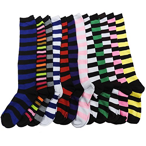 RSG Hosiery Knee High Socks For Teens & Women Solids/Patterns (Assorted Colors)