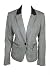 MICHAEL Michael Kors Womens Black Ivory Check Print Blazer 10