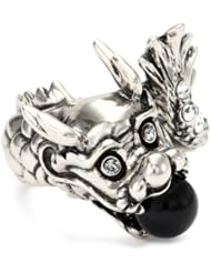 Andrew Hamilton Crawford Silver Dragon Ring, Size 7