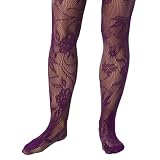 Merona® Womens Floral Mesh Tight - Plum