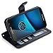 Droid Maxx 2 Case, LK Droid Maxx 2 Wallet Case, Luxury PU Leather Case Flip Cover Built-in Card Slots & Stand For Motorola Moto Droid Maxx 2, BLACK
