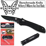 Benchmade 710SBKD2 McHenry & Williams Axis Steel Blade G10 Black Folding Knife With Knife Sharpener