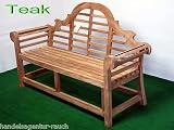 Gartenbank Teak Sitzbank Bank Holz 2-Sitzer Teakbank