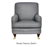Club Chair - Brass Effect Feet