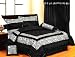 Queen Size Micro Fiber Black / White Zebra Comforter Set