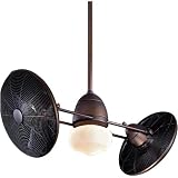 Minka-Aire Fans F402-ORB 42 Gyro Double WET Outdoor Bronze Ceiling Fan w/ Light & Wall Ctrl