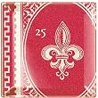 Fleur de Lis Small Glass Transferware Square Tray