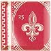 Fleur de Lis Small Glass Transferware Square Tray