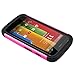 MOTO G case,ECShock Absorbing Dual Layer Hybrid Case, Heavy Duty Protective Armor Case Cover for Motorola Moto G with Sreen Protector and Stylus Pen (Rose)