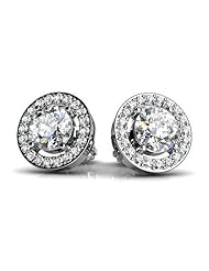 1.70 ct Round Cut Diamond Stud Earrings in Screw Back