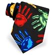 Men's Childrens Hands Silk Tie by Wild Ties in Black