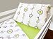 Olli & Lime george Toddler Bedding Set, Green/White Olli & Lime george Toddler Bedding Set, Green/White