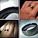 MNH Tungsten Wedding Band-Mens Tungsten Ring-Black Plated Inner Ring- 8mm Brushed Surface