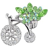Silver Tone Garden Bike Pin Brooch