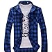 Orangetime Men Long-Sleeve Plaid Shirt