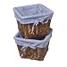 Baby : Set of 2 Cherry Baskets with Navy Liners- 10.5x10.5"
