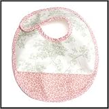 Green Toile Laminate Bib