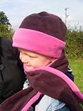 Cozyosko beanie and scarf set Dusky Pink Flower