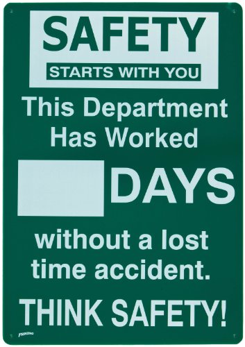 Brady 45957 Prinzing Safety Record Sign for Department 