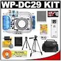 Canon WP-DC29 Waterproof Case with NB-6L Battery + Case + Tripod + Cameta Bonus Accessory Kit for PowerShot SD1200 IS Digital Camera