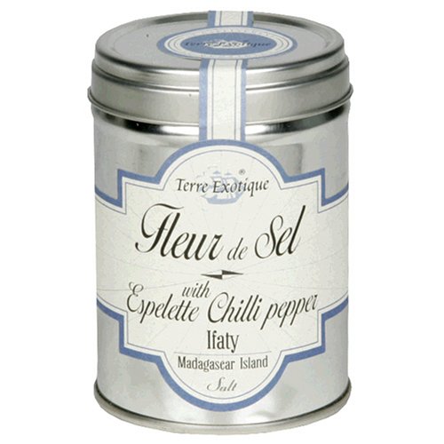 La Terre Exotique Fleur De Sel & Espellette Chili, 3.2-Ounce Tin (Pack of 2)