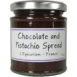 L'Epicurien Dark Chocolate and Pistachio Spread 7 oz