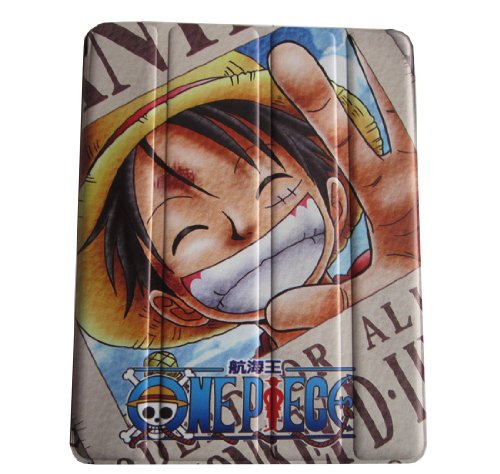 One Piece Monkey D Luffy Protection Case Cover for New iPad / iPad 2 iPad 3 iPad 4-image