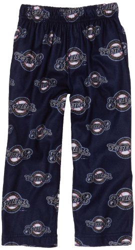 MLB Infant/Toddler Boys' Milwaukee Brewers Printed Pant (Heritage Blue, Small/2T)