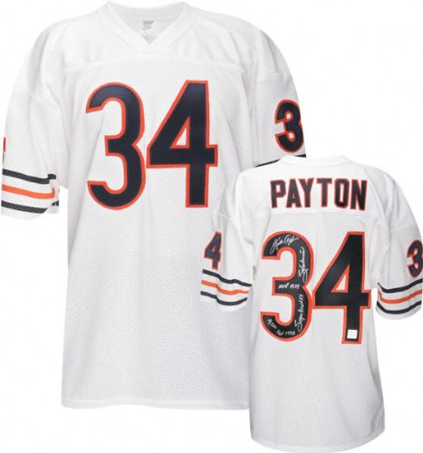 Walter Payton Chicago Bears Autographed Authentic Jersey with 5 Inscriptions