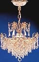 Empress Three Light Mini Crystal Chandelier by James R. Moder