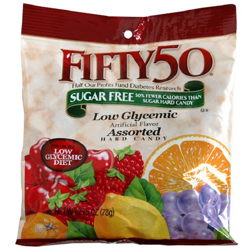 Fifty-50 Hard Candy, Assorted Fruit, 2.75-Ounce Bags (Pack of 16) by Hard Candy