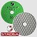 Stadea DPPD04SPRA100G1P Dry Stone Diamond Polishing Pad for Stone Granite Concrete Glass Travertine Marble Sanding Polishing with 4-Inch Grit 100