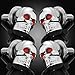 4X 6mm DIY 3D Design Decoration Chrome Skull Red Eye License Plate LIC Tag Frame Bolts Set Universal Fit Car Light Truck