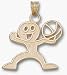 Basketball Sports Person Pendant - 14KT Gold Jewelry