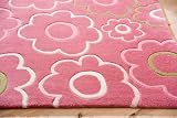 子ども家具のチレキ社 新作カーペットFlora　ピンク　140×200ｃｍの画像