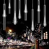 Isightguard 流星雨ライト 50センチメートル 240電球 8チューブ　LEDライト (ホワイト)