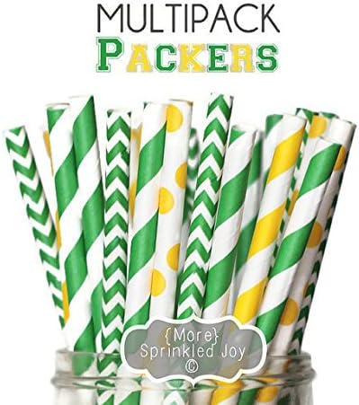 Designer Durable Disposable Drinking Paper Straws (25) Packers