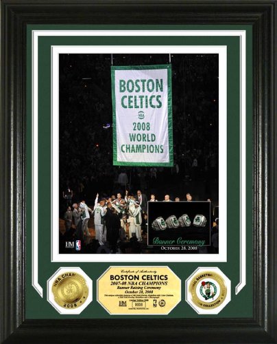 Buy Boston Celtics 2008 NBA Champions Banner Raising 24KT Gold Coin Photo Mint by No manufacturer