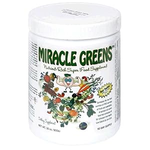 Miracle Greens Nutrient-Rich Super Food Supplement, 90 Day Supply, 30 oz (850 g)