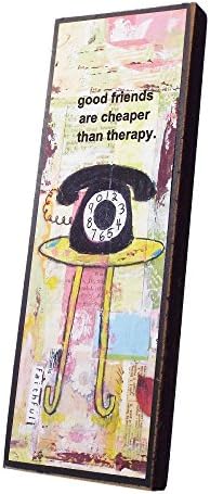 Good Friends Therapy Wood Block Wall Art